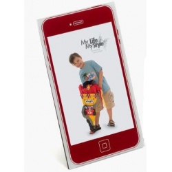 Gyermek akril fotókeret 10x15 KIDS MOBIL piros