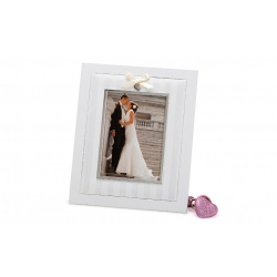Esküvői fa fotókeret NOW applikációval 13x18 fehér