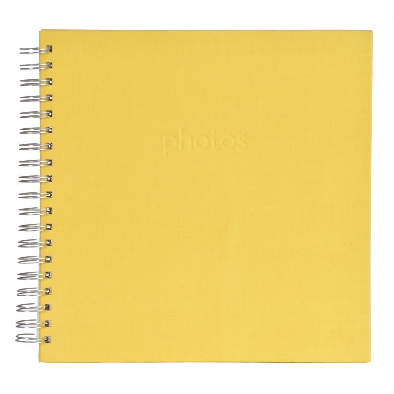 Spirál fotóalbum Scrapbook 25x25/50 sárga